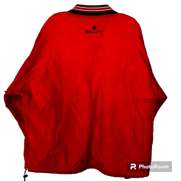 Vtg 90s Champion Logo Spellout Windbreaker Pullover V Neck Mens Sz L Streetwear - Picture 4 of 9